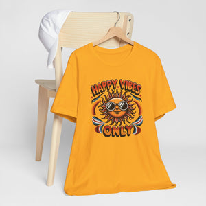 Happy Vibes Only Retro Sun Tee Shirt