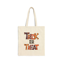 Load image into Gallery viewer, Fancy Trick Or Treat Halloween Ghost And Goblin Canvas Tote Bag