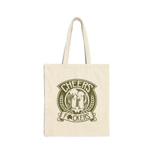 Load image into Gallery viewer, St Patrick&#39;s Day Cheers Green Typography Canvas Tote Bag