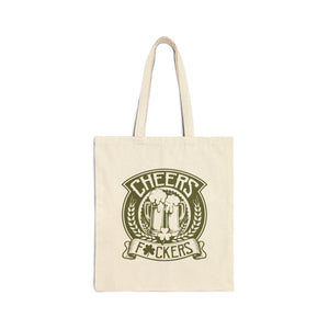 St Patrick's Day Cheers Green Typography Canvas Tote Bag