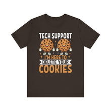 Load image into Gallery viewer, Tech Support Here To Check Your Cookies Punny T-Shirt For Computer Technicians