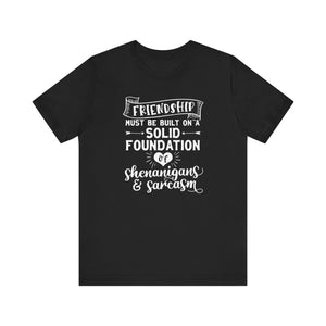 Friendship Shenanigans And Sarcasm Tee Shirt - Perfect Gift For Best Friends