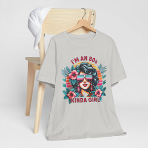 I'm An 80s Kinda Girl Retro Sunset Tee Shirt