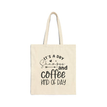 Load image into Gallery viewer, Dry Shampoo And Coffee Typography Quote Tote Bag