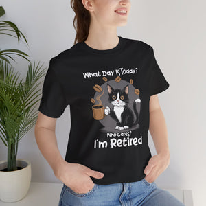 Funny Retirement Coffee T-Shirt For Cat Lovers