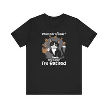 Load image into Gallery viewer, Funny Retirement Coffee T-Shirt For Cat Lovers