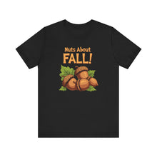 Load image into Gallery viewer, Nuts About Fall Seasonal Pun Graphic Tee Shirt