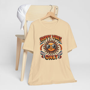 Happy Vibes Only Retro Sun Tee Shirt