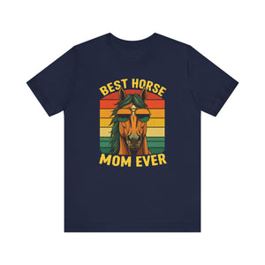 Best Horse Mom Ever Retro Sunset Tee Shirt