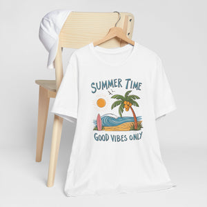 Summer Time Good Vibes Only Beach Lovers Tee Shirt