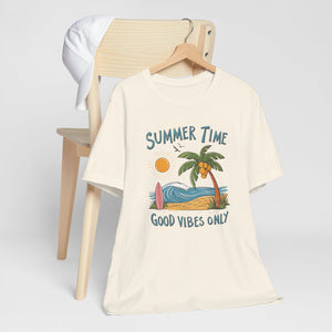 Summer Time Good Vibes Only Beach Lovers Tee Shirt