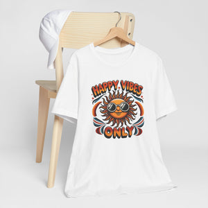 Happy Vibes Only Retro Sun Tee Shirt