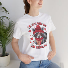 Load image into Gallery viewer, Cute Raccoon Chocolate Lover Tee Shirt For Valentine&#39;s Day