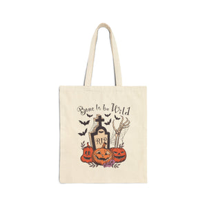 Spooky Pumpkins Halloween Canvas Tote Bag