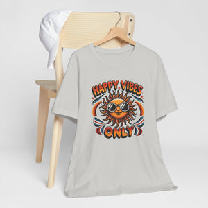 Happy Vibes Only Retro Sun Tee Shirt