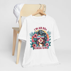 I'm An 80s Kinda Girl Retro Sunset Tee Shirt