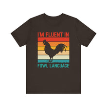 Load image into Gallery viewer, Humorous Fowl Language Rooster Retro Sunset Tee Shirt