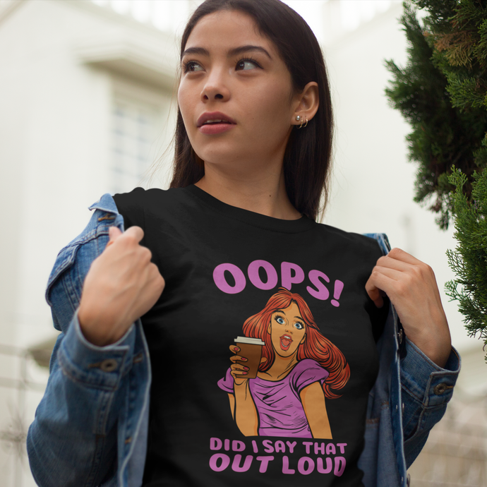 Sarcastic Retro Lady Coffee Quote T-Shirt