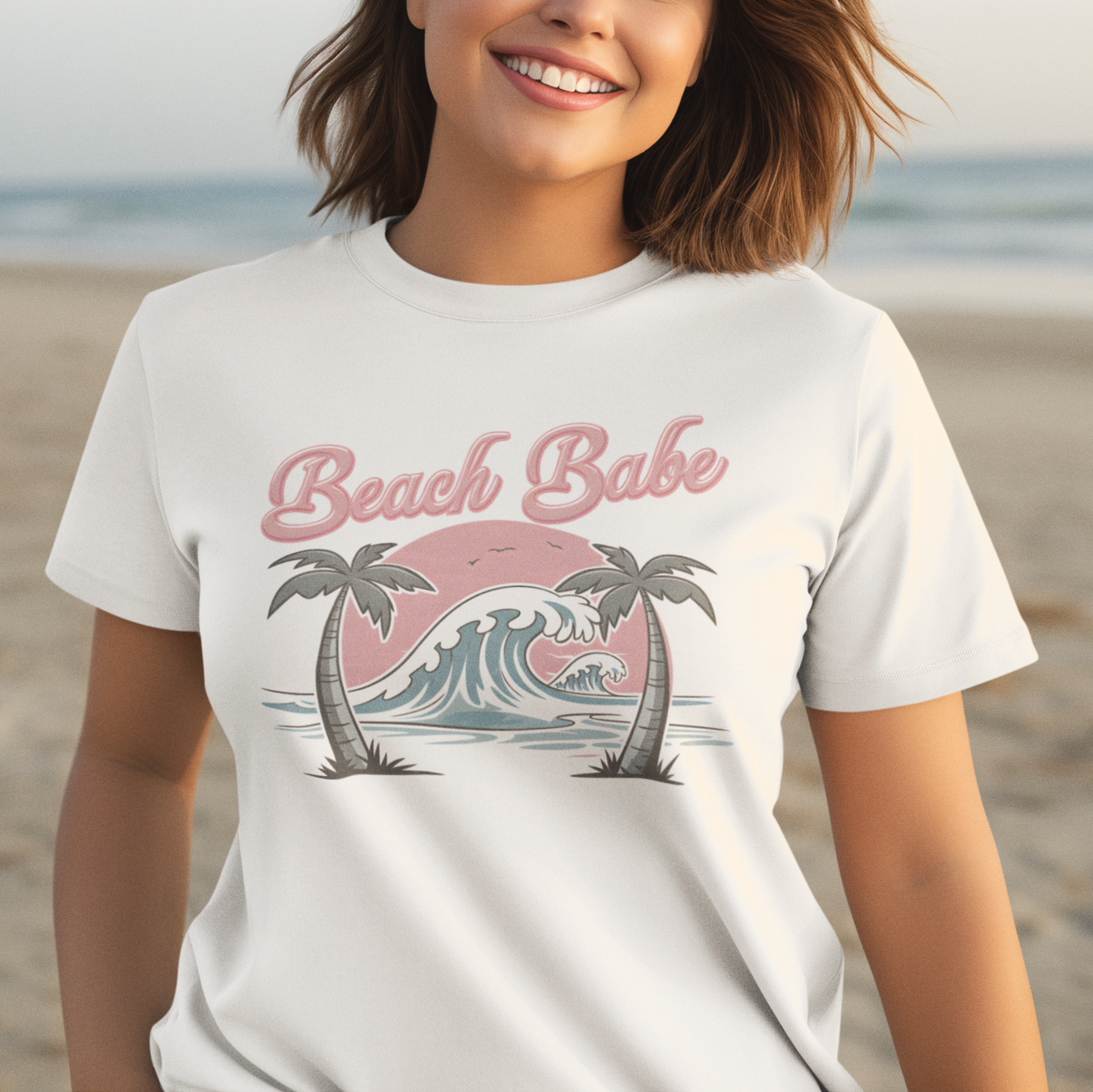 Beach Babe Ocean Wave Tee Shirt