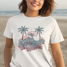 Load image into Gallery viewer, Enjoy The Waves Beach Lovers Tee Shirt