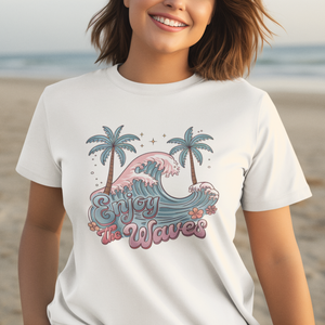 Enjoy The Waves Beach Lovers Tee Shirt