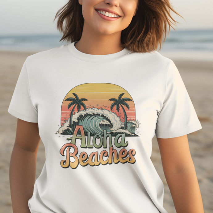 Aloha Beaches Ocean Wave Tee Shirt