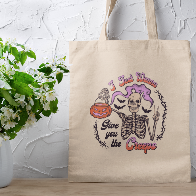 Giving You The Creeps For Halloween Canvas Tote Bag