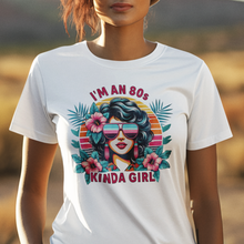 Load image into Gallery viewer, I&#39;m An 80s Kinda Girl Retro Sunset Tee Shirt