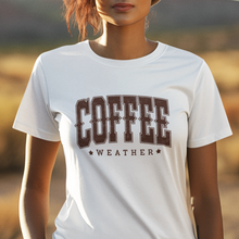 Load image into Gallery viewer, Coffee Weather Short Sleeve Tee Shirt For Coffee Lovers