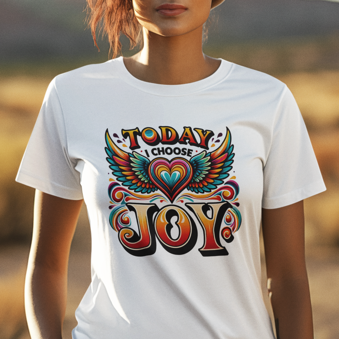 Today I Choose Joy Flying Heart Tee Shirt