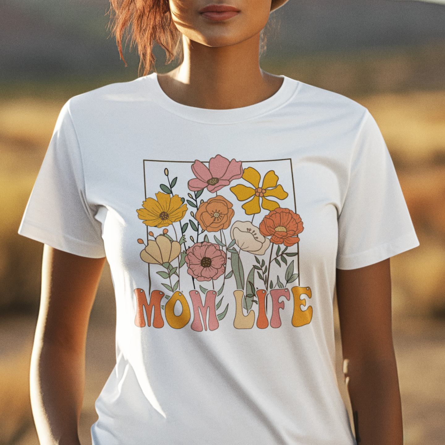 Mom Life Soft Floral Tee Shirt